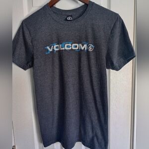 Volcom Gray T-Shirt with Blue Logo